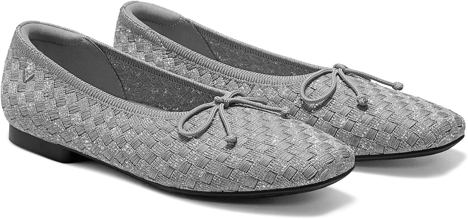 VIVAIA スクエアトゥ ボウバレリーナ フラット❤︎Margaret❤︎38 Square-Toe Bow ballerina Flats (Margaret), RUBY RED WOVEN